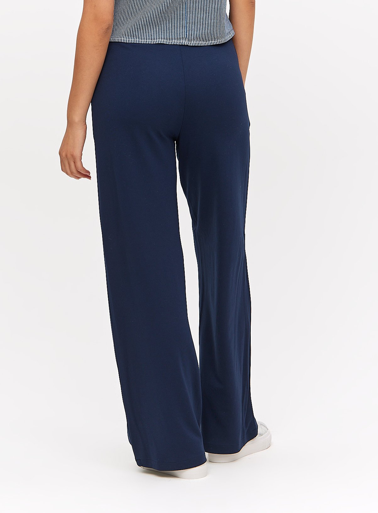 Navy Ponte Wide Leg Trousers  8S - Image 4 thumbnail