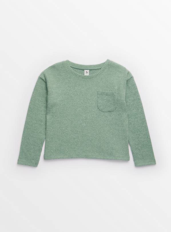 Green Ribbed Knitted Long Sleeve Top 6 years