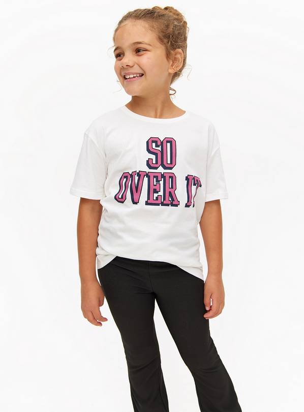 White So Over It Slogan Relaxed T-Shirt 8 years