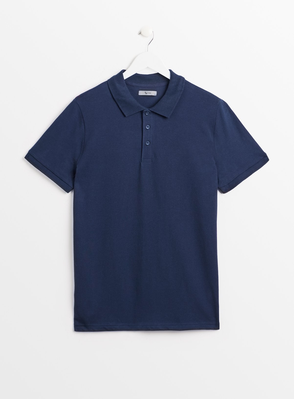 Navy Pique Polo Shirt XL - Image 3 thumbnail