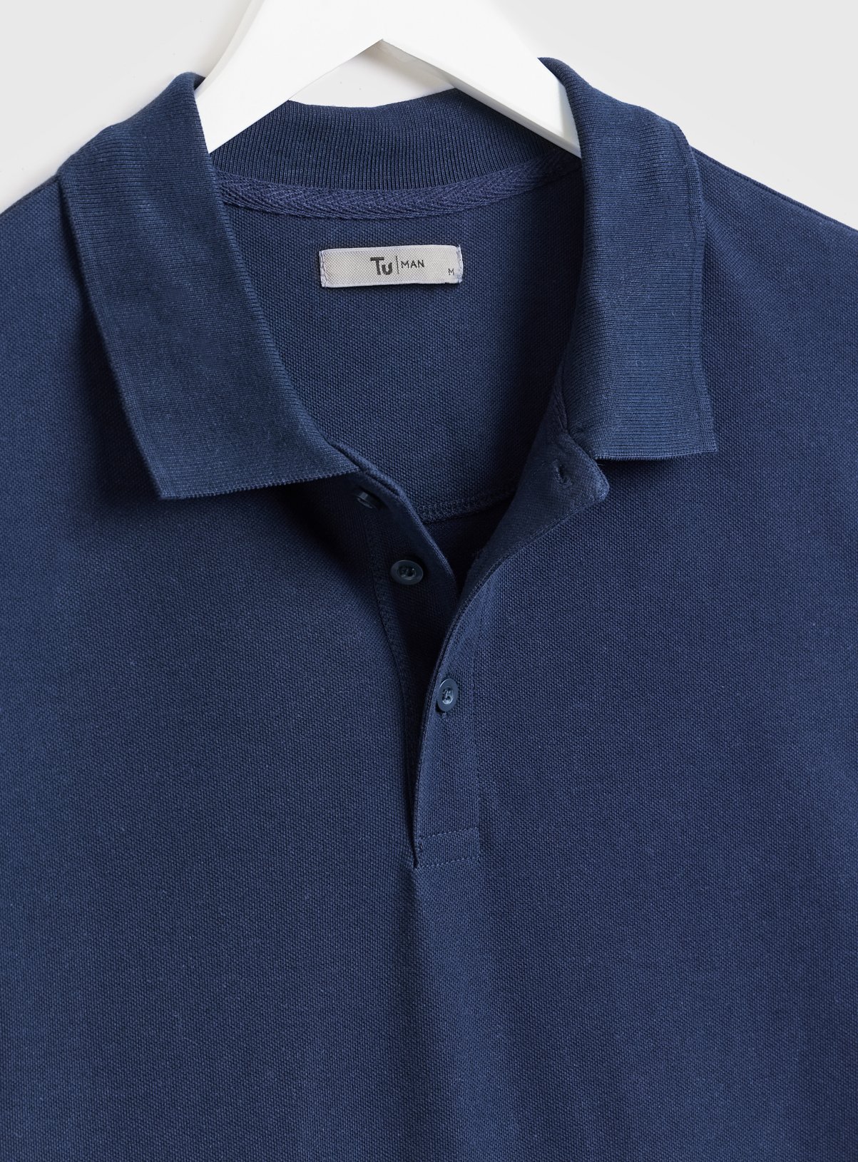 Navy Pique Polo Shirt XL - Image 4 thumbnail