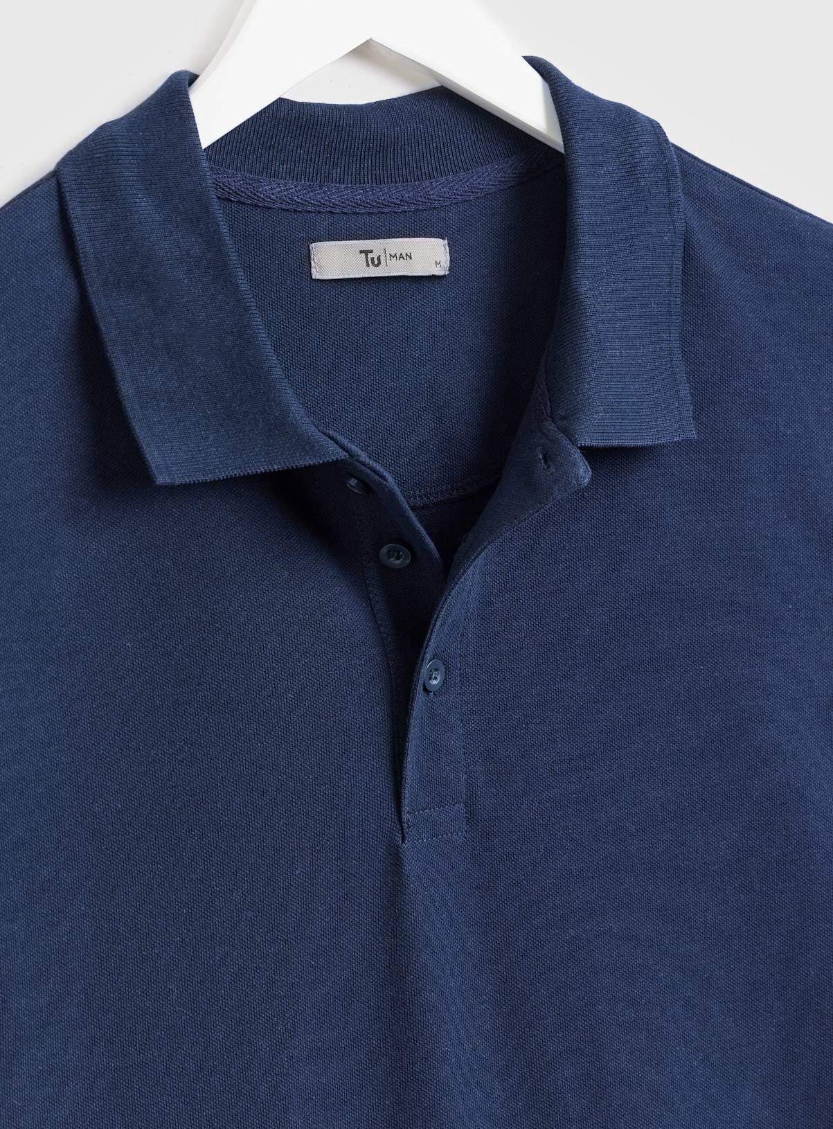 Navy Pique Polo Shirt XL - Image 4