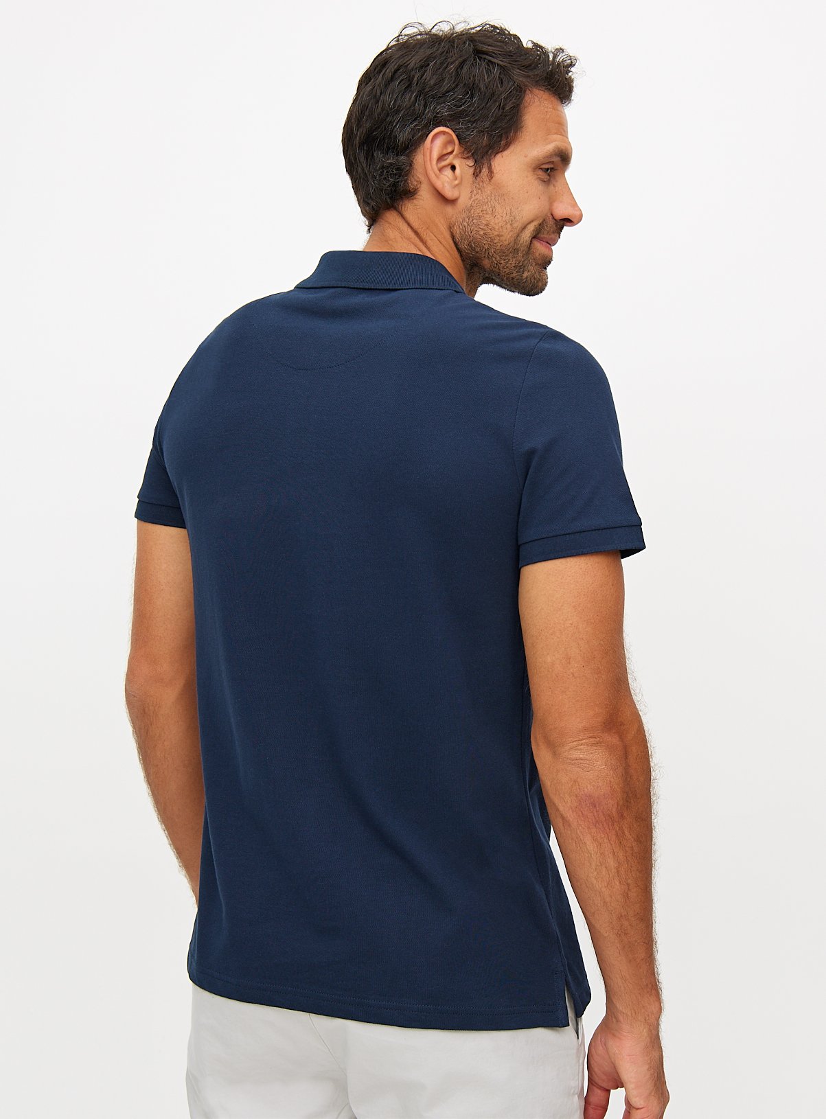 Navy Pique Polo Shirt XL - Image 5 thumbnail