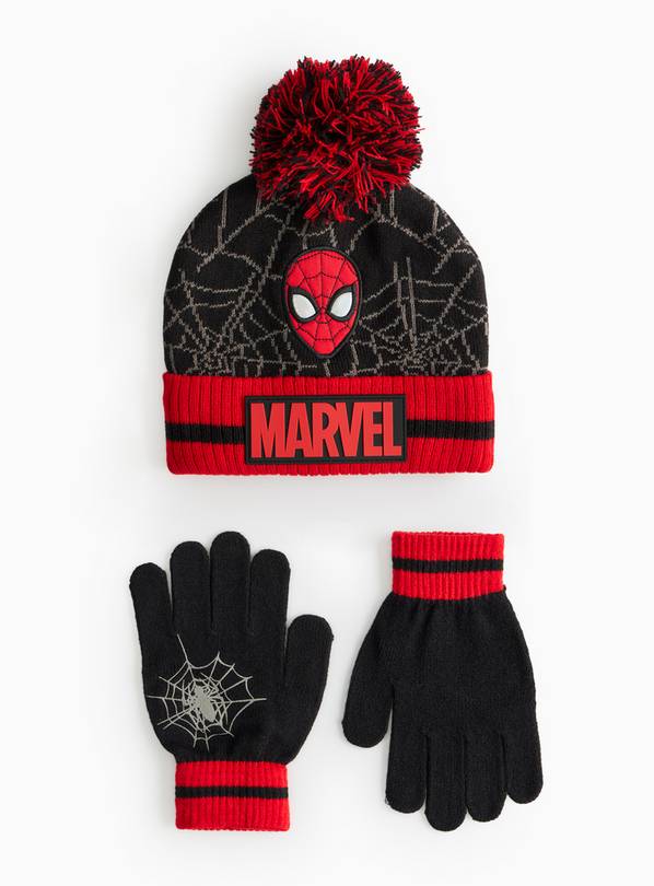 Marvel Spider-Man Knitted Hat & Gloves Set 10-13 years