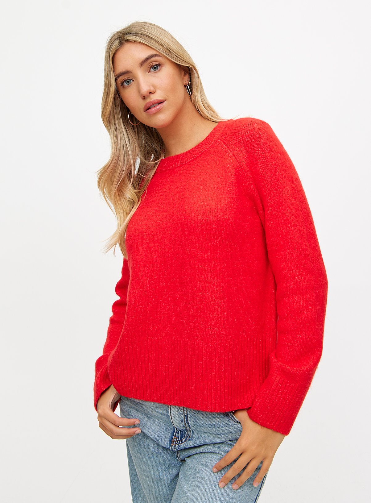 Red Deep Hem Jumper 8 - Image 1 thumbnail