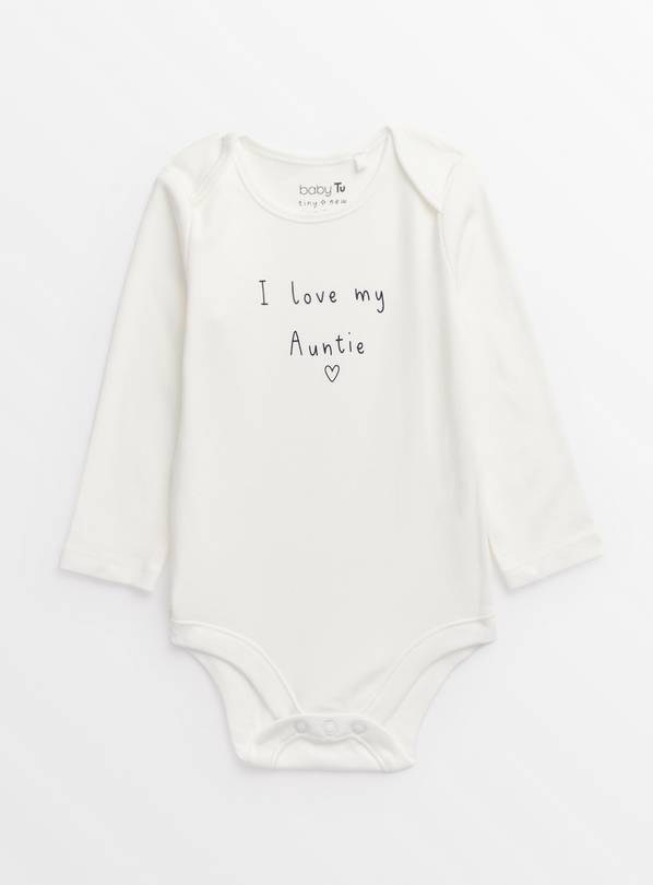 I Love My Auntie White Bodysuit 3-6 months