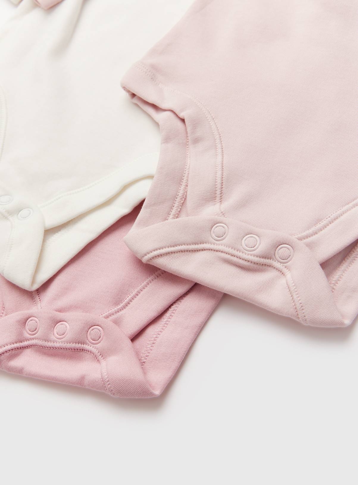 Plain Pink Long Sleeve Bodysuits 7 Pack 9-12 months - Image 2