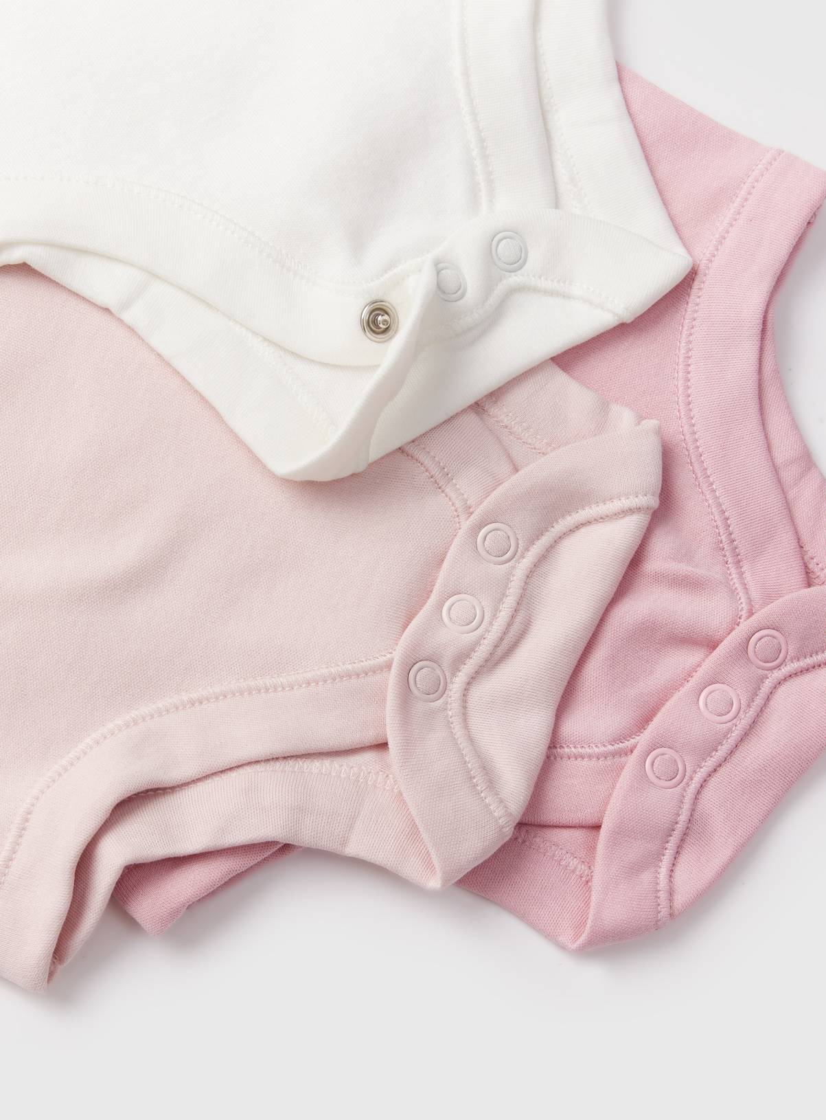 Pink Short Sleeve Bodysuit 5 Pack Newborn - Image 2