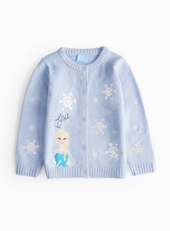 Disney Frozen Blue Knitted Elsa Detail Cardigan 2-3 years