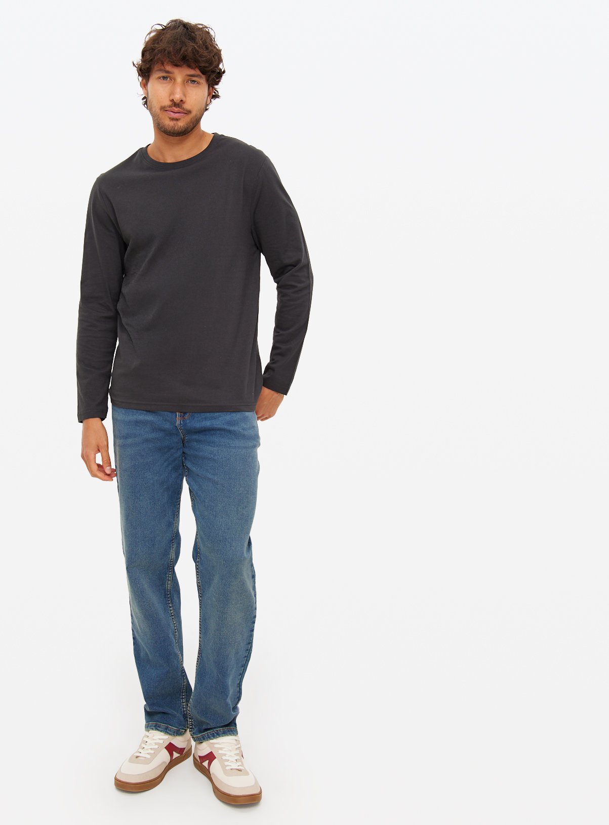 Plain Black Long Sleeve T-Shirt XXXL - Image 2 thumbnail
