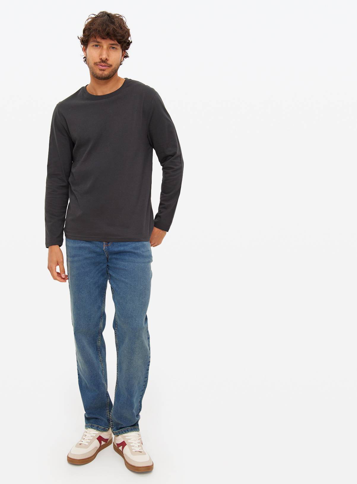 Plain Black Long Sleeve T-Shirt XXXL - Image 2