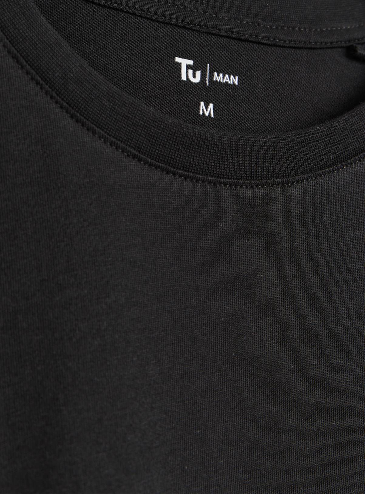Plain Black Long Sleeve T-Shirt XXXL - Image 4
