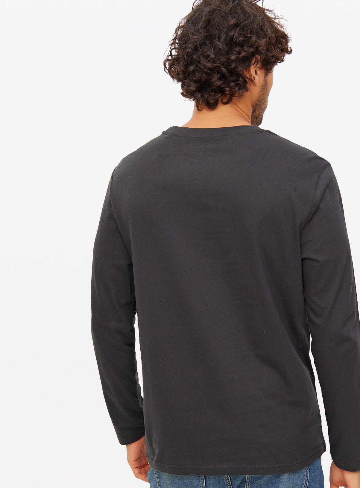 Plain Black Long Sleeve T-Shirt XXXL - Image 5 thumbnail