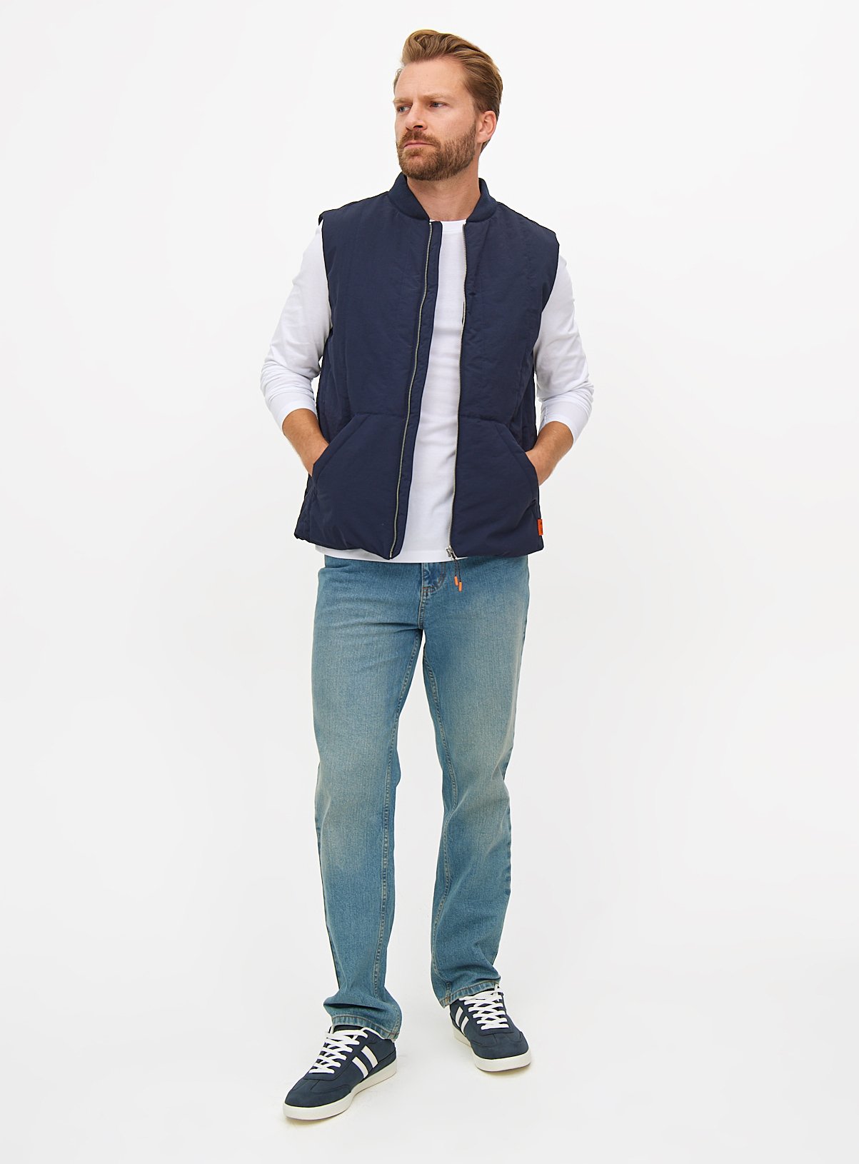 Plain White Long Sleeve T-Shirt L - Image 2 thumbnail