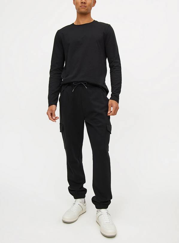 Buy Black Core Cargo Joggers L Sportswear Tu