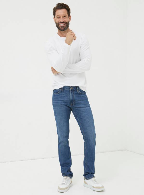 FATFACE Slim Fit Jeans Stone Wash 34