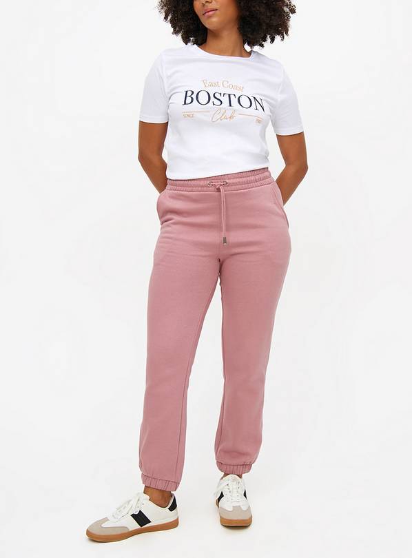 Pink Tapered Coord Joggers L