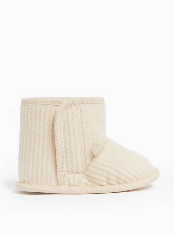 Cream Bear Knitted Boots 9-12 months