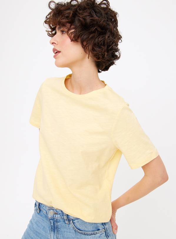 Yellow Relaxed Slub T-Shirt 12