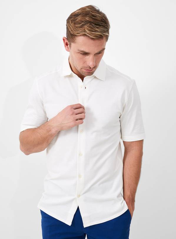 FRENCH CONNECTION Stripe Texture Jersey Shirt L