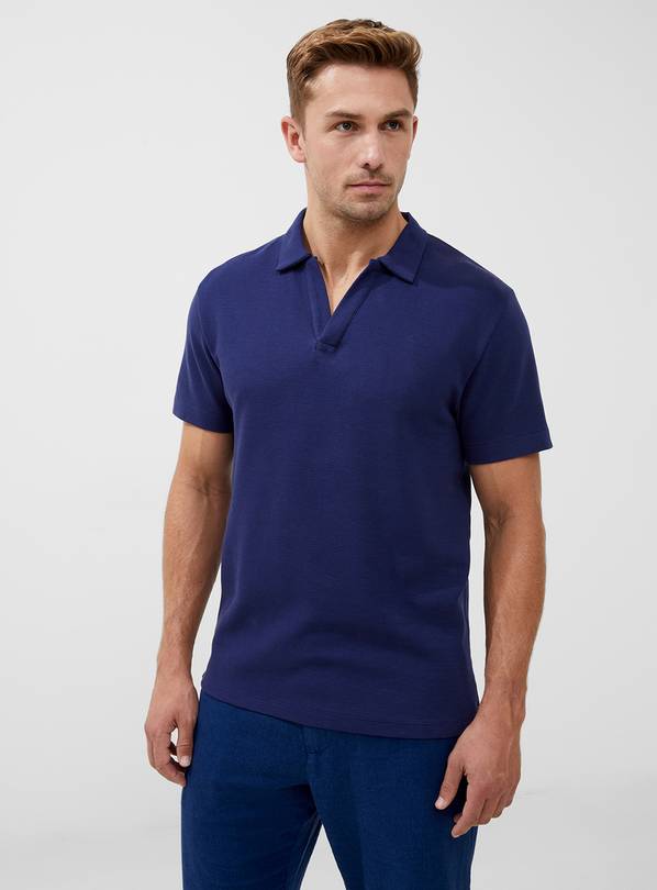 FRENCH CONNECTION Short Sleeve Ottoman Polo Shirt S