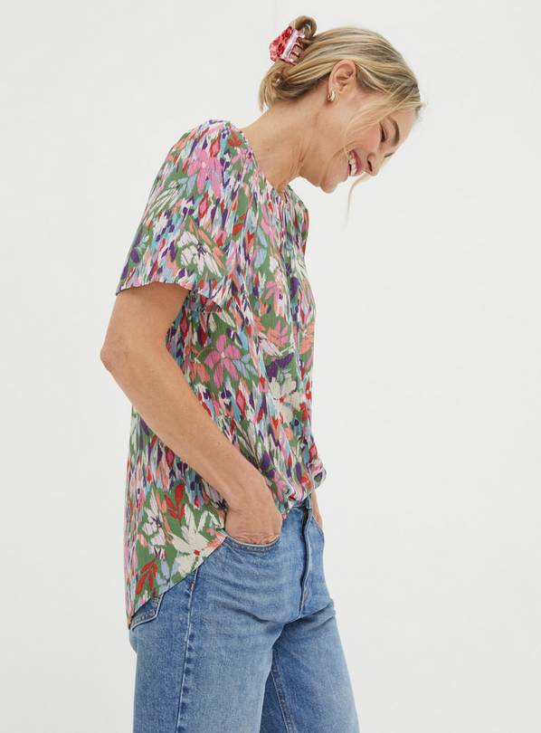 FATFACE Lyndy Expressive Floral Blouse 22