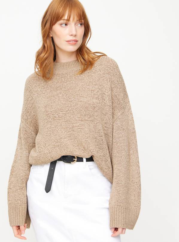 Buy Neutral Cropped Tape Yarn Jumper 12 | Jumpers | Tu