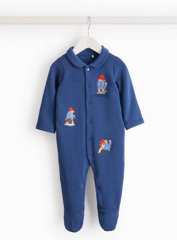 Paddington Bear Blue Fleece Lined Sleepsuit 6-9 months