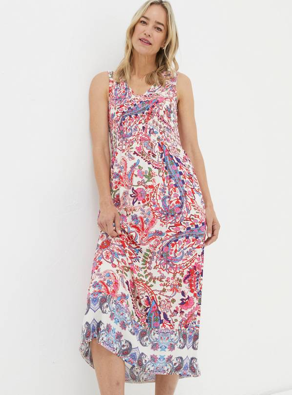 FATFACE Aria Bright Paisley Midi Dress 22