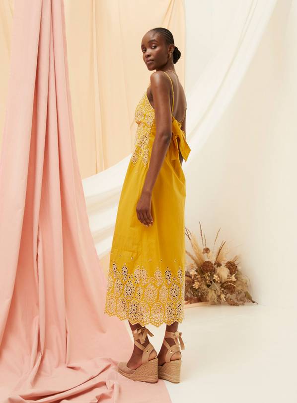 Buy FATFACE Daisy Broderie Midi Dress 10 Dresses Tu