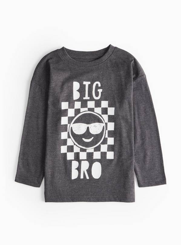 Big Bro Slogan Long Sleeve Top 1-2 years