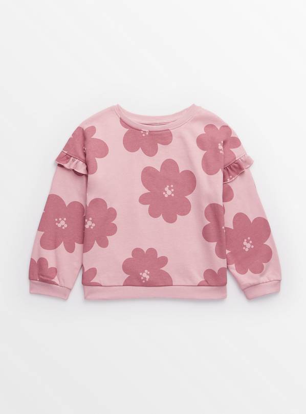 Pink floral sweatshirt sale