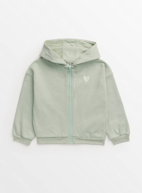 Sage Green Zip-Through Hoodie 1-2 years