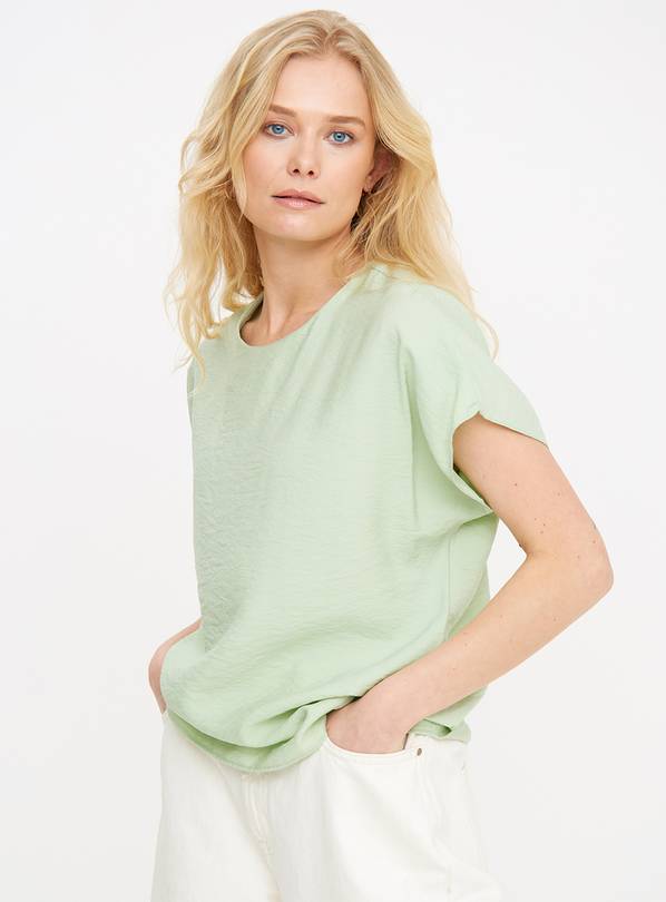 Green Short Sleeve Woven T-Shirt 24