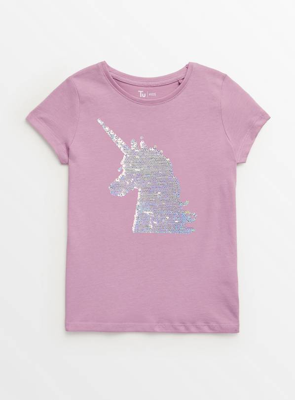 Lilac Sequin Unicorn T-Shirt 5 years