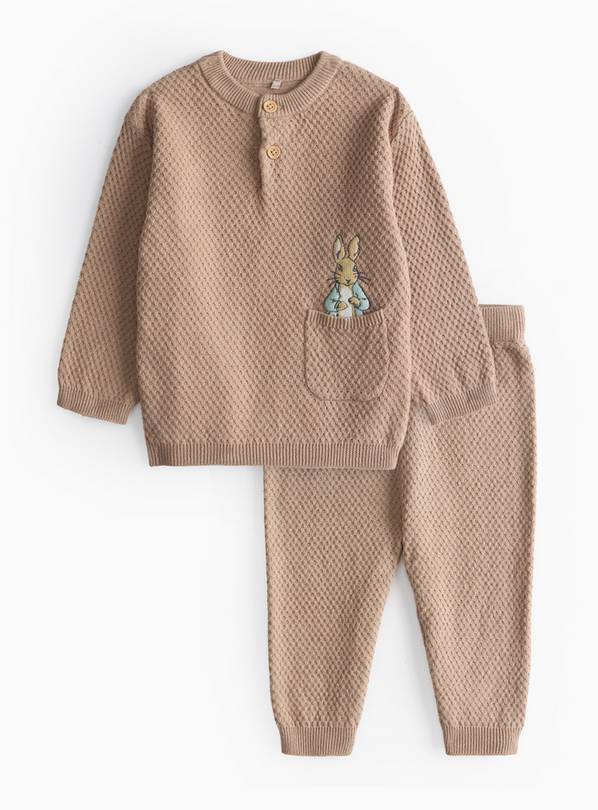 Peter Rabbit Beige Knitted Jumper & Bottoms Set 18-24 months