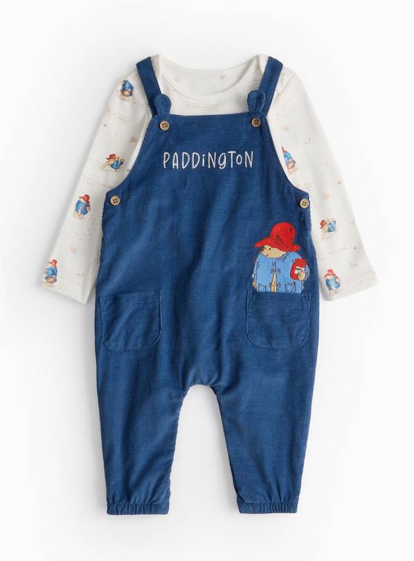 Paddington Bear Bodysuit & Corduroy Dungarees Set Up to 3 mths