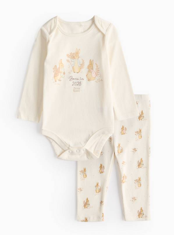 Peter Rabbit Born In 2025 Long Sleeve Bodysuit & Leggings Set 3-6 months