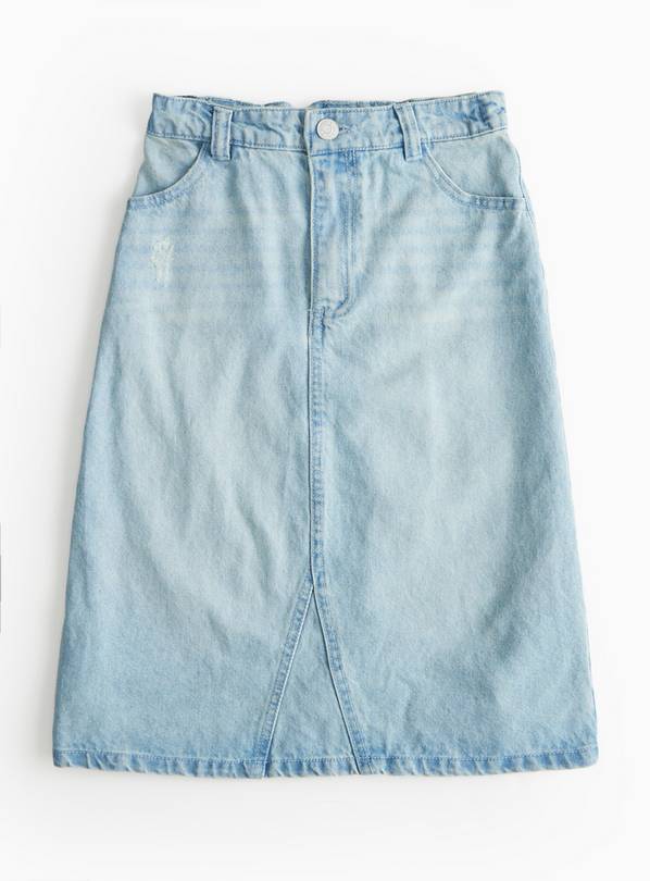 Light Wash Denim Midi Skirt 5 years