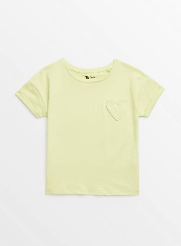 Lime Heart Pocket T-Shirt 1-2 years