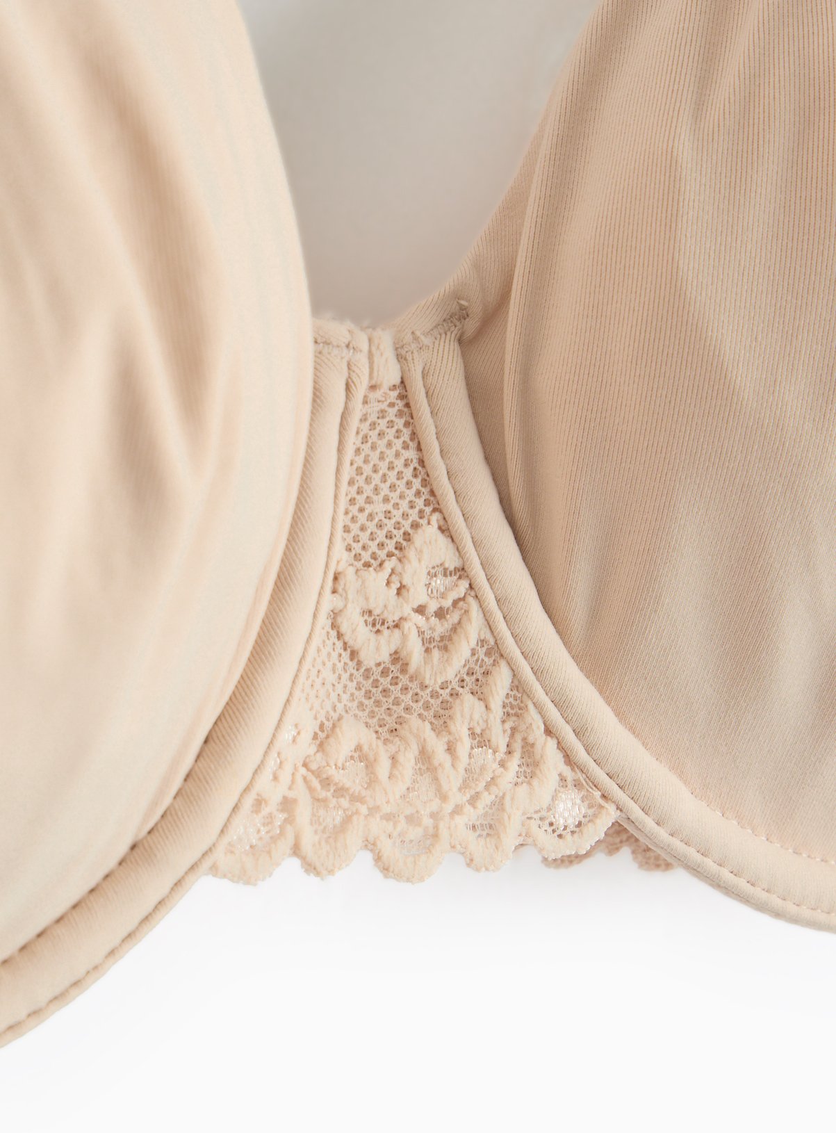 DD+ Beige Dual Moulded Lace Underwired Bra 38E - Image 3 thumbnail