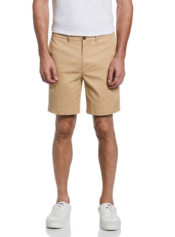 ORIGINAL PENGUIN 8&quot; Organic Cotton Stretch Shorts W38 L32