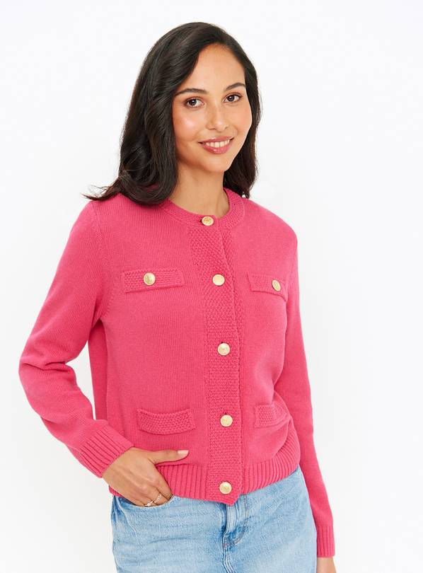 Pink Classic Cardigan 14