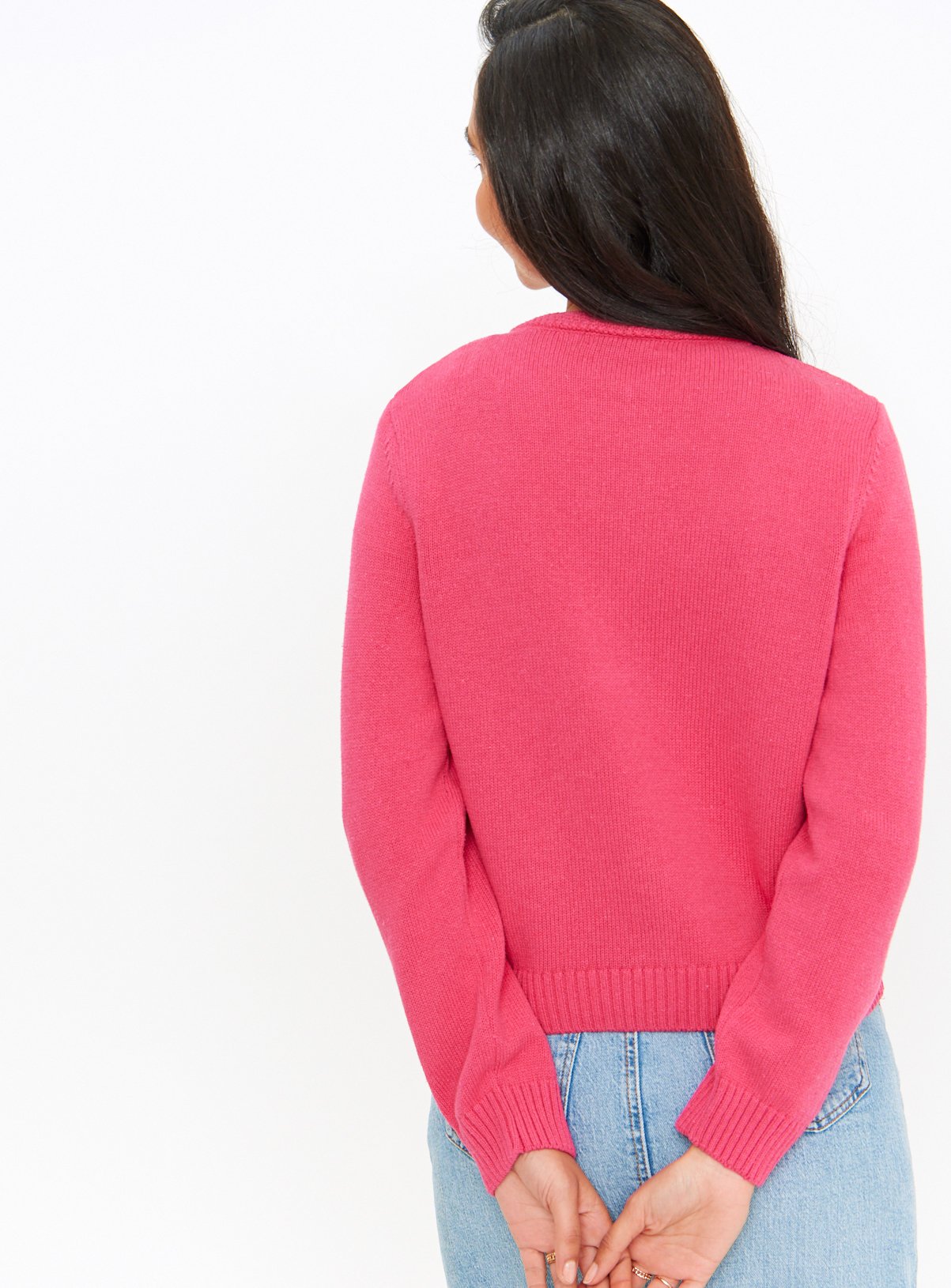Pink Classic Cardigan 14 - Image 4 thumbnail