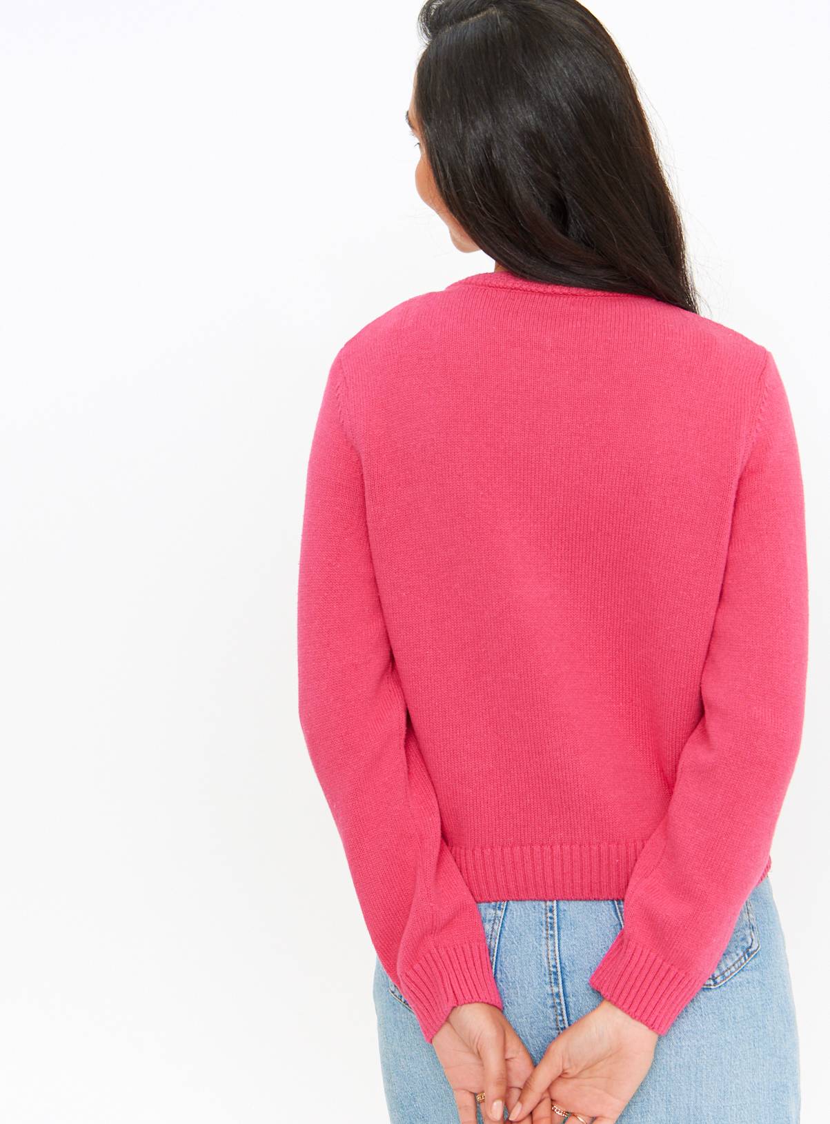 Pink Classic Cardigan 14 - Image 4