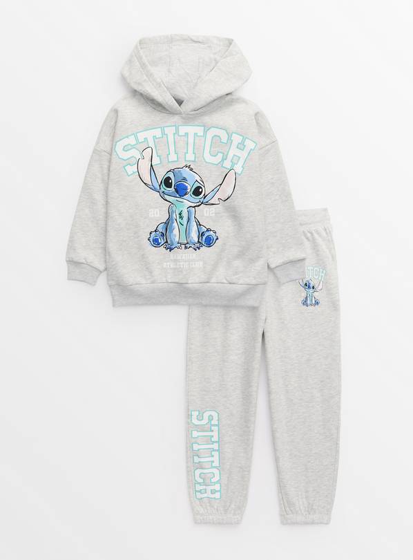 Disney Stitch Grey Printed Hoodie & Joggers Set 6 years