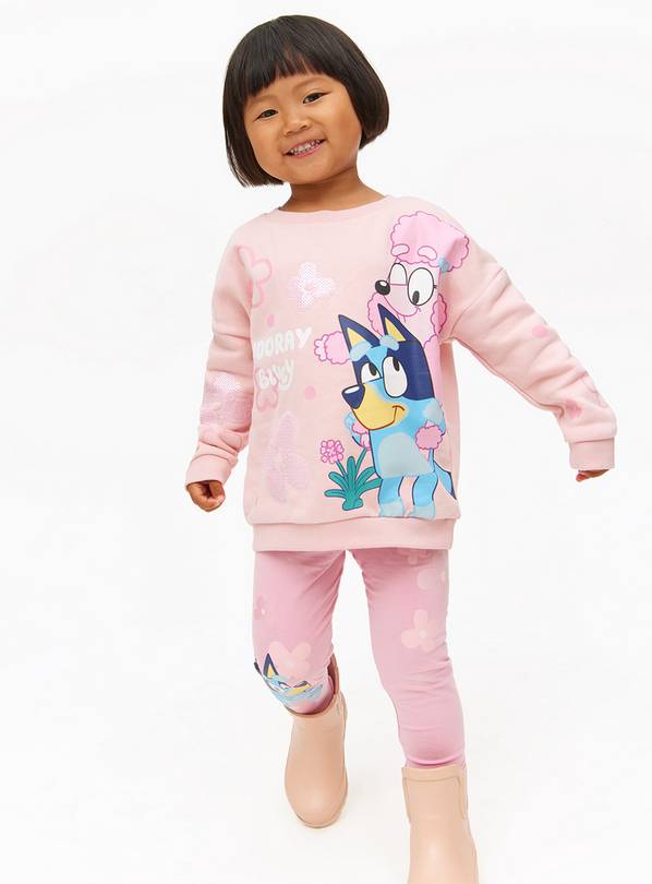 Bluey Pink Graphic Print Sweatshirt & Leggings Set 2-3 years