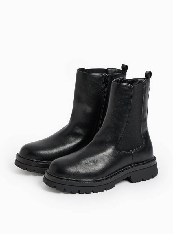 Black Longline Chelsea Boots 6