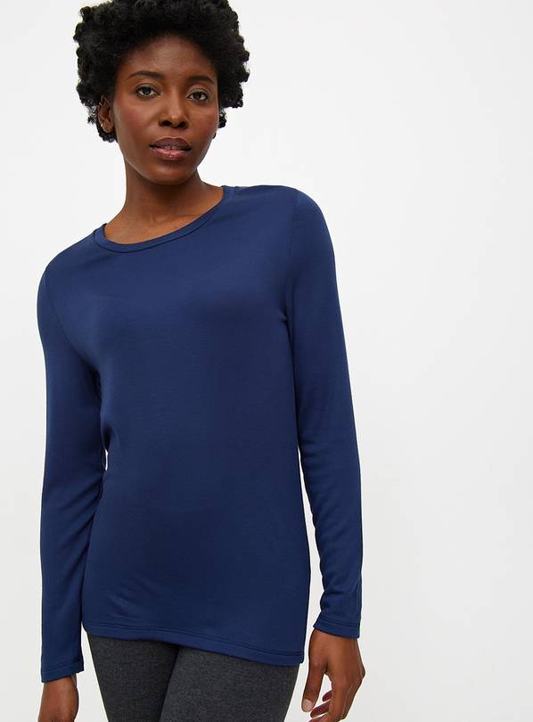 Navy Maximum-Warmth Crew Neck Thermal Top M