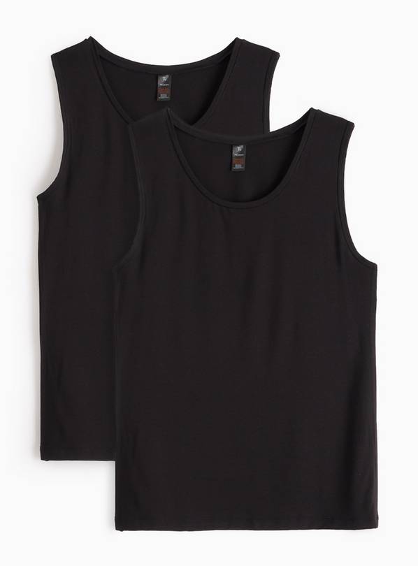 Black Sleeveless Thermal Vest 2 Pack S